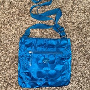 Blue Coach Crossbody Purse